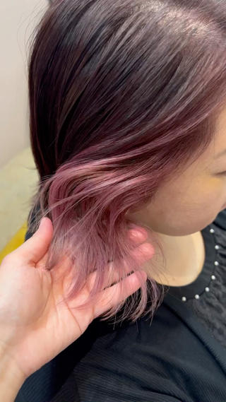 ミディアム カラー カコ/レイヤーカット ヘアアレンジのヘアスタイル