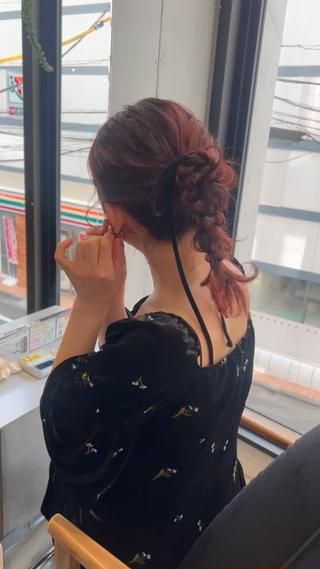 ロング ヘアアレンジ カコ/レイヤーカット ヘアアレンジのヘアスタイル