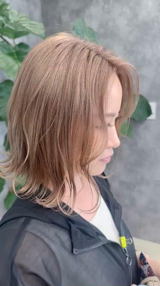 ショート カラー SHUN/ブリーチ/ カラー/臼井/佐倉のヘアスタイル