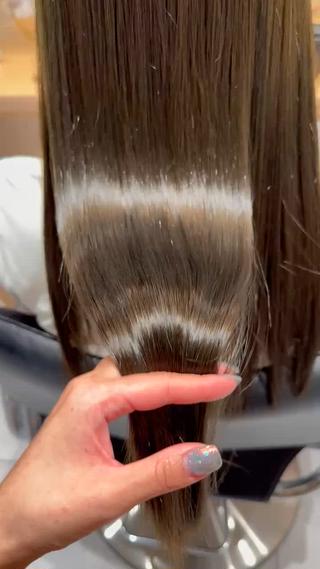ロング カラー ヘアアレンジ 垢抜け韓国風ヘア カラーMIKUのヘアスタイル