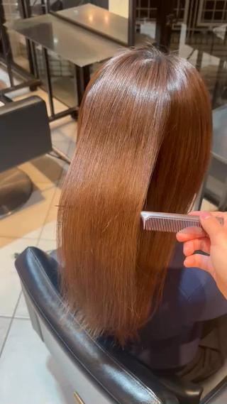 セミロング 🍂Yuna＊艶感 暖色カラー🍑のヘアスタイル