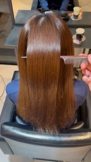 セミロング 🍂Yuna＊艶感 暖色カラー🍑のヘアスタイル