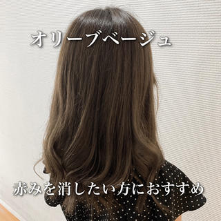 セミロング カラー 中本 達也のヘアスタイル
