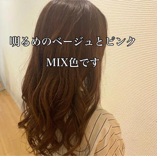 セミロング カラー 中本 達也のヘアスタイル
