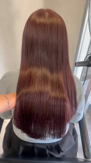 ロング 奥野碧🌈艶髪 /ダメージレスカラーのヘアスタイル