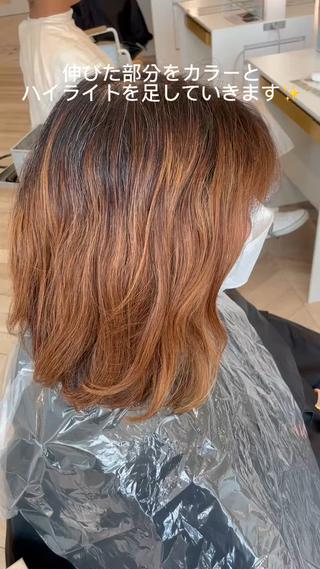 ミディアム ブリーチカラー✨ 駒場　笙のヘアスタイル