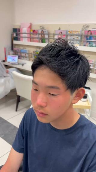 ショート メンズ バレイヤージュ/ヘア アレンジ/shionのヘアスタイル