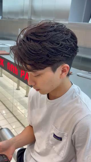 パーマ メンズ 小尾 優然のヘアスタイル