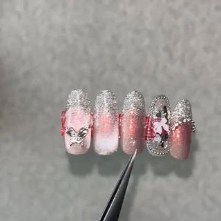 #フラッシュネイル #キラキラネイル #ワンホン 
