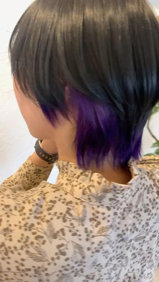 ショート×インナーカラー 