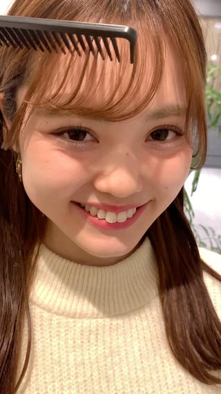 顔まわりの繊細なカットで可愛さ120% 