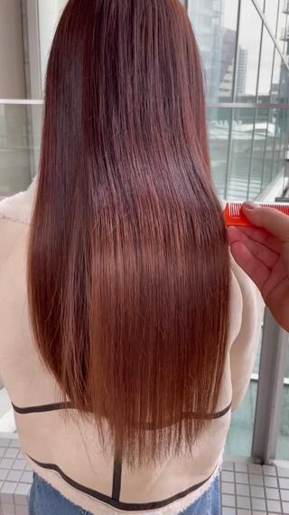 ロング パーマ k-twoたき✨艶感 カラー/美髪矯正のヘアスタイル