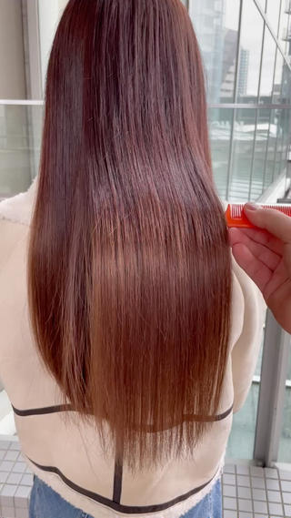 ロング パーマ k-twoたき✨艶感 カラー/美髪矯正のヘアスタイル