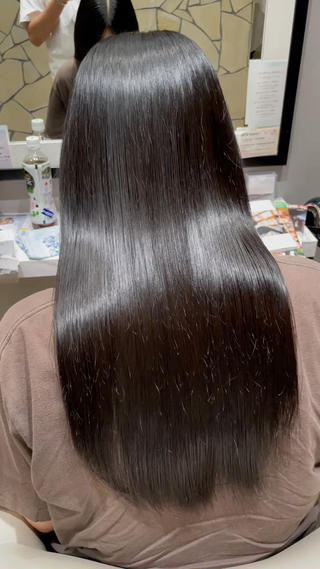 ロング パーマ k-twoたき✨艶感 カラー/美髪矯正のヘアスタイル