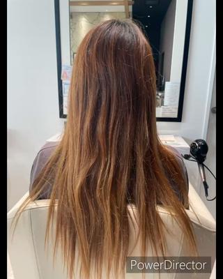 ロング パーマ k-twoたき✨艶感 カラー/美髪矯正のヘアスタイル