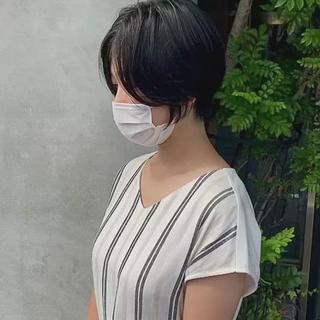 前髪が長めのショートは
お顔周りの抜け感作りがとても大切です。

これがないと
とても野暮ったいです。

 