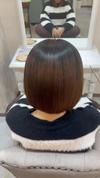 ショート 🖤ほのか/ツヤ髪 /髪質改善/縮毛矯正のヘアスタイル