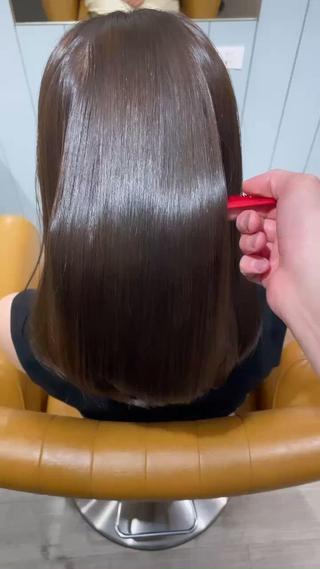 ロング 梅田縮毛矯正◻︎髪質 改善◻︎細見 了眞のヘアスタイル