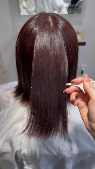 ショート カラー 艶感ワンホン color✨のヘアスタイル