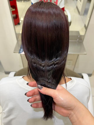 セミロング カラー 久保山 ことのヘアスタイル