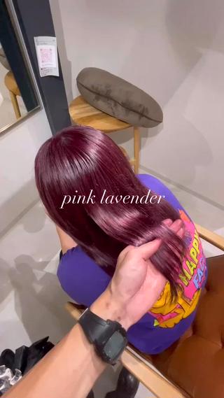セミロング 【ブリーチラベンダー の神様】💗髙島隆世のヘアスタイル