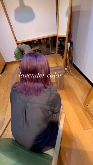 セミロング 【ブリーチラベンダー の神様】💗髙島隆世のヘアスタイル