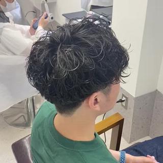 ショート パーマ メンズ 永野 正芳のヘアスタイル