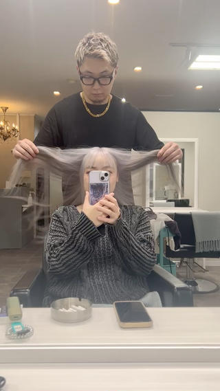 ロング エクステ×ハイトーン 🌈KEISUKEのヘアスタイル