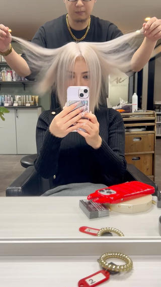 ミディアム カラー エクステ×ハイトーン 🌈KEISUKEのヘアスタイル