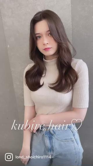 セミロング 山本翔一郎 韓国顔周りレイヤーのヘアスタイル