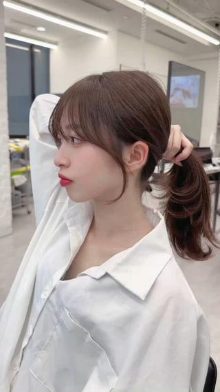 ミディアム ショートヘア くすみカラー、大場猛のヘアスタイル