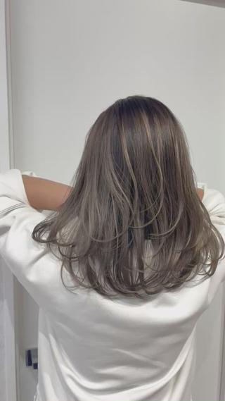 ミディアム カラー ヘアアレンジ アンドウ ユウ/ レイヤーカット/韓国のヘアスタイル