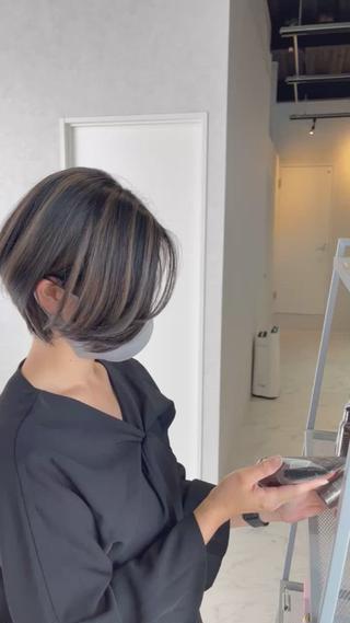 ショート カラー ヘアアレンジ アンドウ ユウ/ レイヤーカット/韓国のヘアスタイル