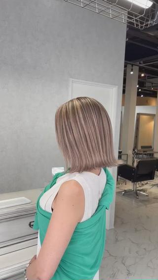 ミディアム カラー ヘアアレンジ アンドウ ユウ/ レイヤーカット/韓国のヘアスタイル