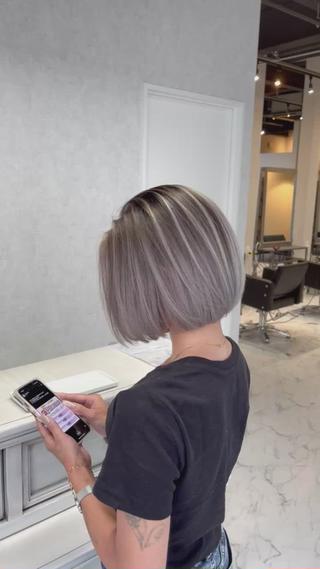 ショート カラー アンドウ ユウ/ レイヤーカット/韓国のヘアスタイル