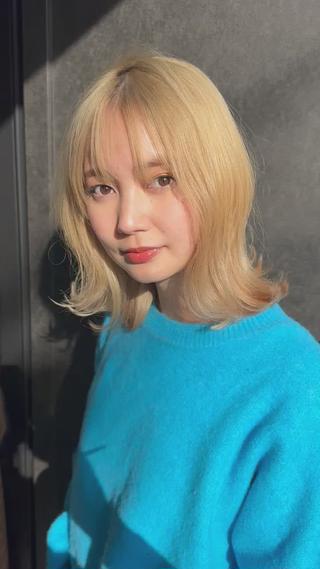 ミディアム カラー uti所属・菊池 幹のヘアスタイル