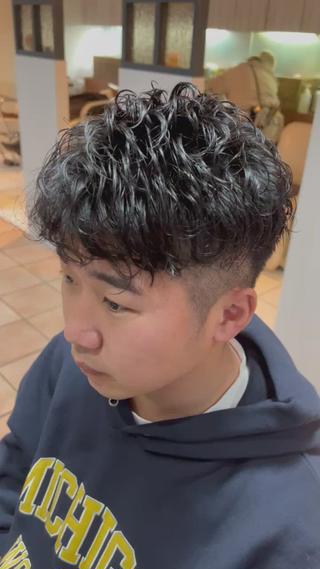 ショート パーマ メンズ 朝3分でキマる 村上陸のヘアスタイル