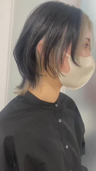 ウルフ×インナーカラーブリーチ2回以上 