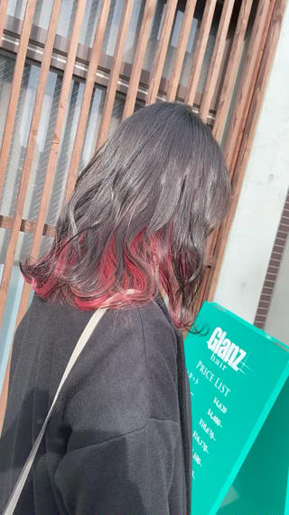 セミロング カラー インナーカラー指名 No.1菊池柊真のヘアスタイル