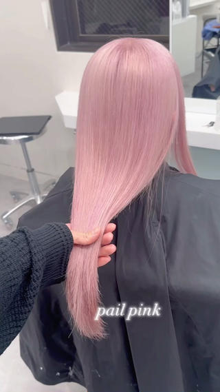 ホワイトピンク/ピンクカラー/ピンクミルクティーカラー/ハイトーンカラー/ケアブリーチ/ブリーチカラー/ブリーチリタッチ/艶カラー/ペールピンク/ペールトーン/