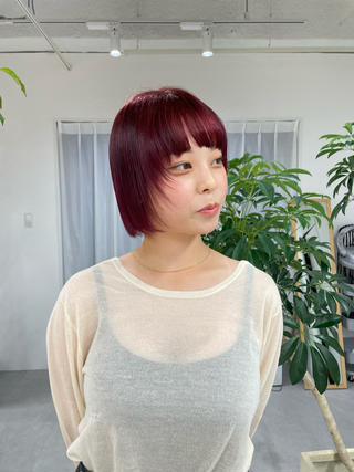 ショート 透明カラー/レイヤー misaki °*のヘアスタイル