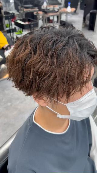 ショート カラー パーマ ヘアアレンジ メンズ キッズ ネイル マツエク・マツパ アイブロウ PERCUT大阪堀江店所属・メンズヘアのカリスマ 北地 空のヘアスタイル