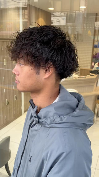 パーマ メンズ 坂口 叶汰のヘアスタイル