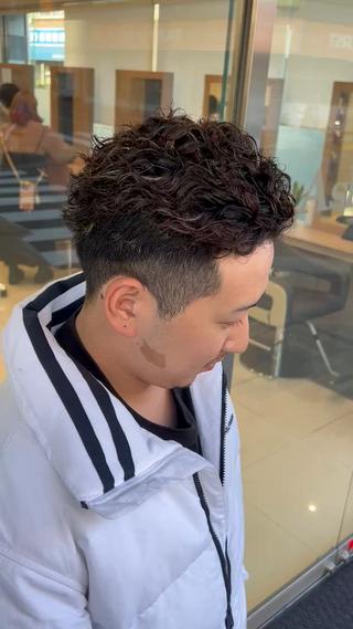 パーマ メンズ 坂口 叶汰のヘアスタイル