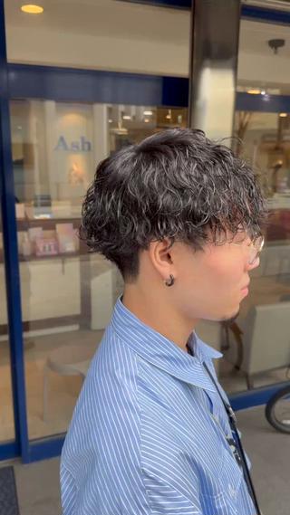 パーマ メンズ 坂口 叶汰のヘアスタイル