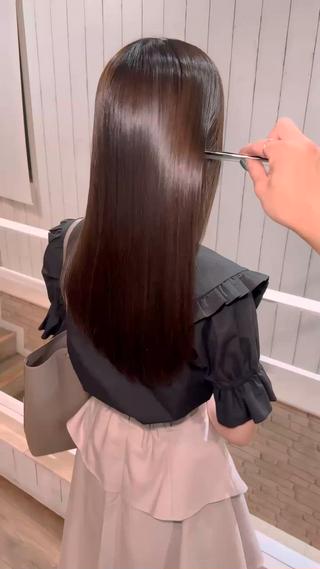 ロング カラー ヘアアレンジ MiU所属・韓国×髪質改善×美髪 縮毛矯正×レイヤーのヘアスタイル