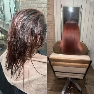 カラー ヘアアレンジ MiU所属・韓国×髪質改善×美髪 縮毛矯正×レイヤーのヘアスタイル