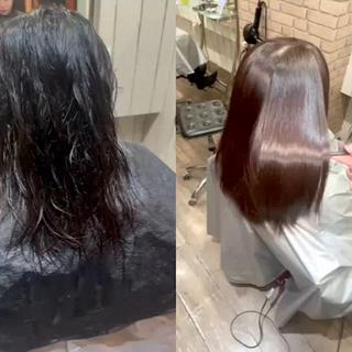 ロング カラー ヘアアレンジ MiU所属・韓国×髪質改善×美髪 縮毛矯正×レイヤーのヘアスタイル