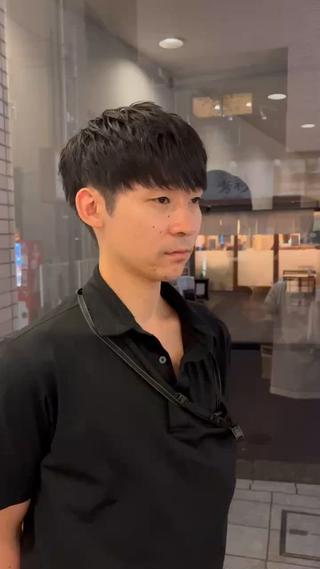 短めマッシュ　
ノーセットでもまとまります 