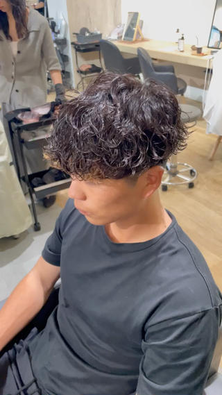 波巻きパーマ 